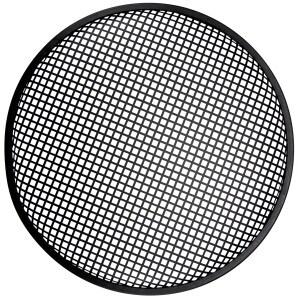 18" Waffle Style Black Steel Speaker Grille with Rubber Edge